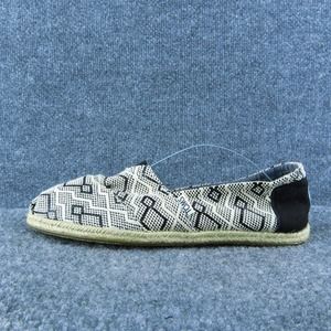 TOMS Women Flat Shoes Gray Fabric‎ Slilp Size 8 Medium